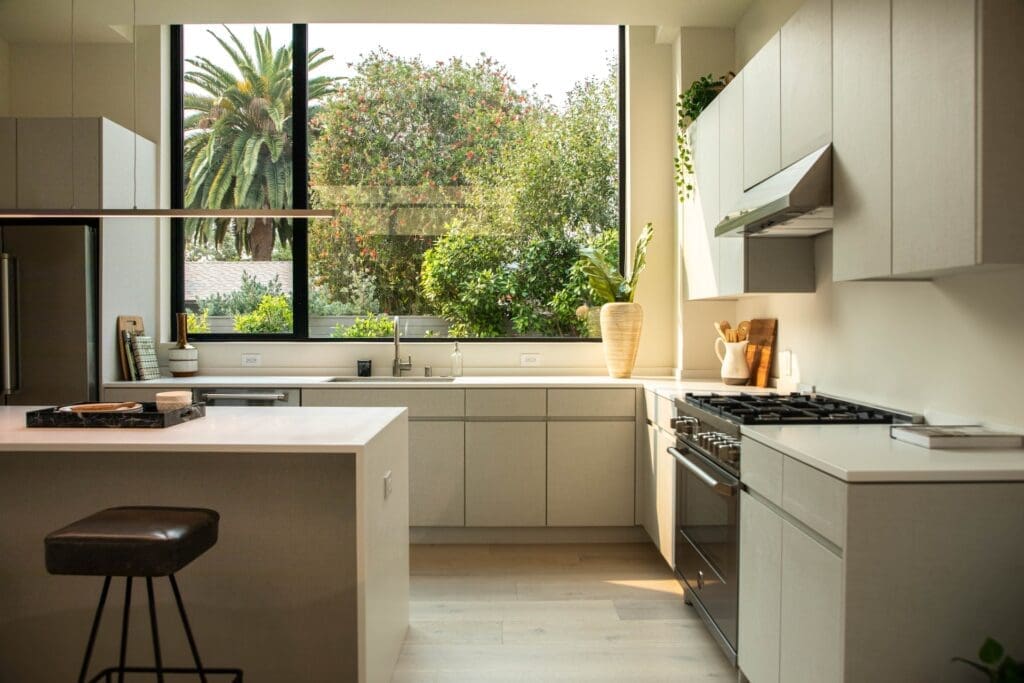Kitchen with greenery