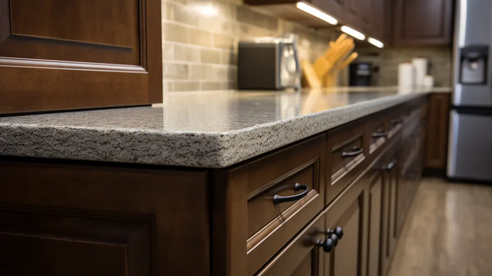 Countertops and cabinets