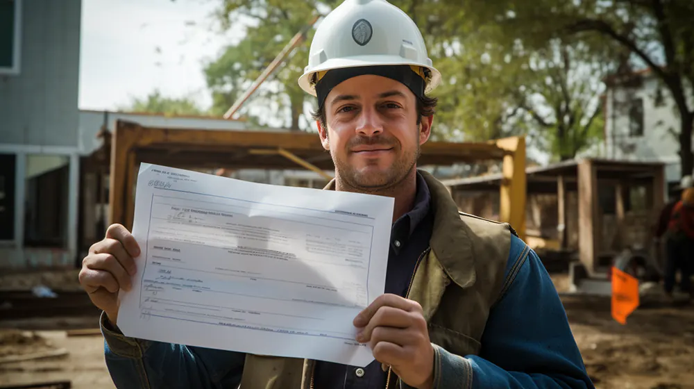 A licensed contractor holding a permit