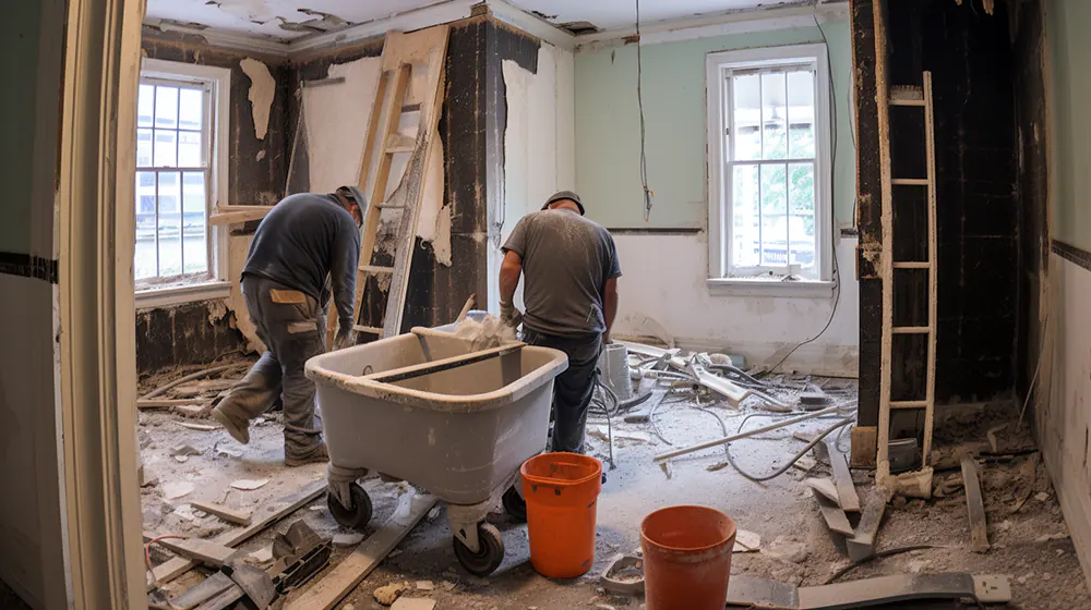 Demolishing a bathroom for a remodel