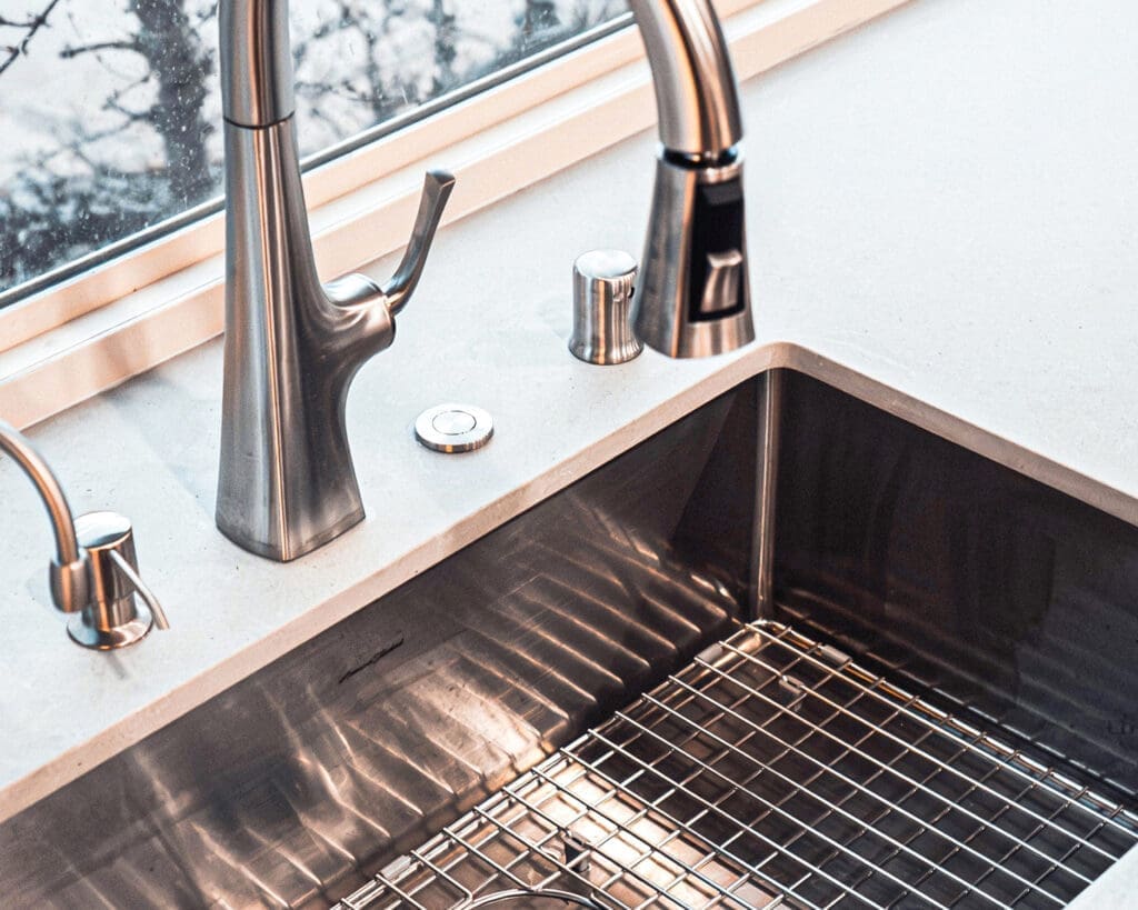 sink and faucet in kitchen remodel