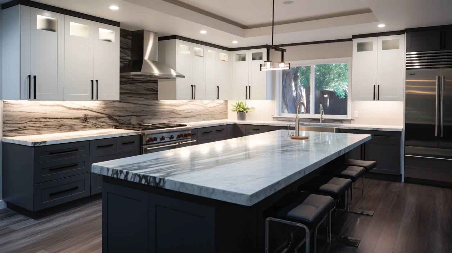 Quartz countertop kitchen