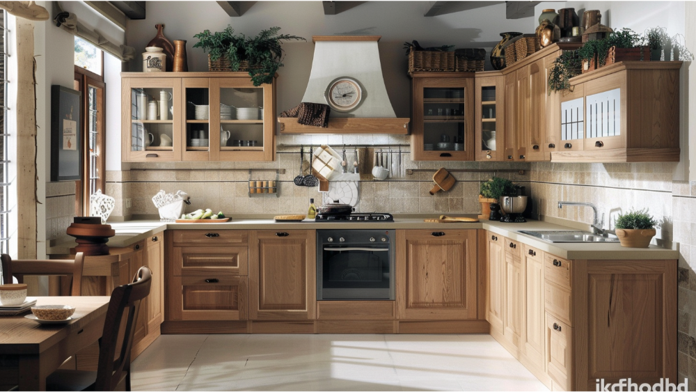 open kitchen shelving