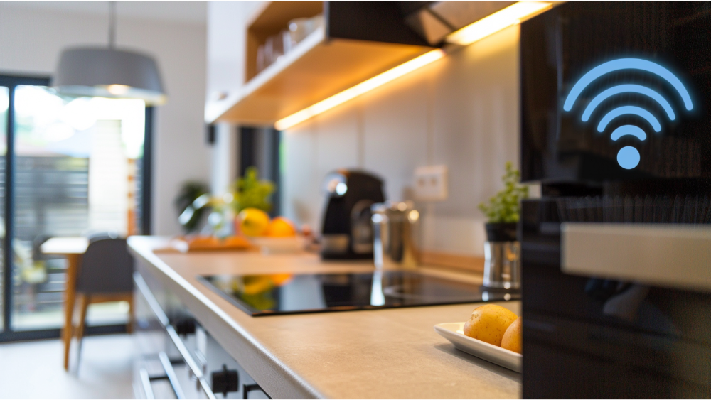 A wireless smart device in the kitchen
