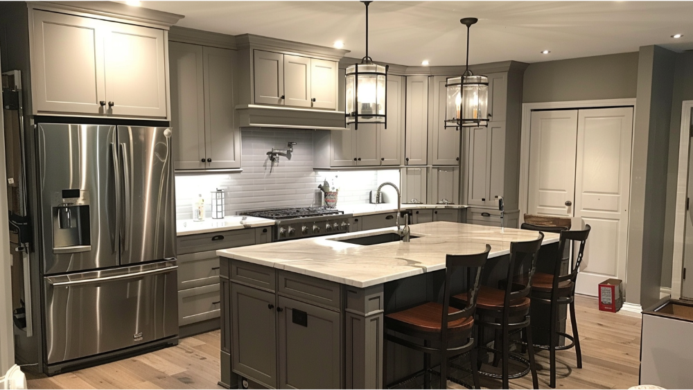 A kitchen remodel