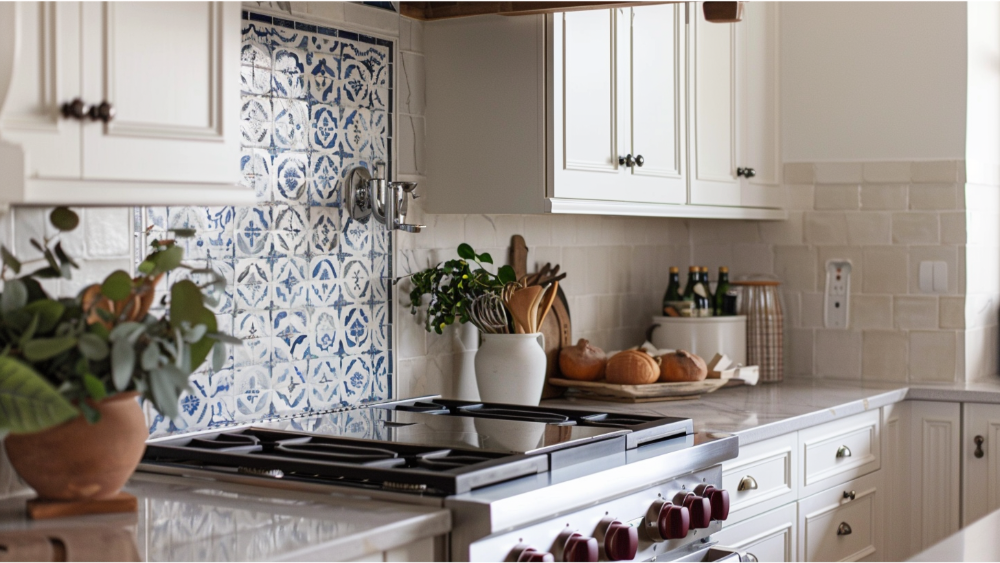 Mix and match kitchen backsplash