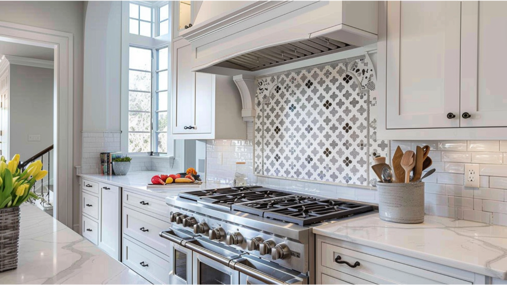 Pattern kitchen backsplash