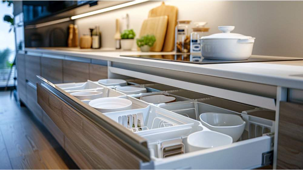 A storage solution in the kitchen