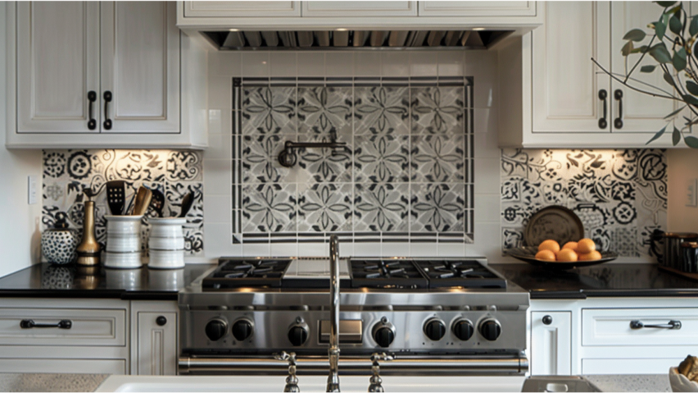 Vintage style kitchen backsplash