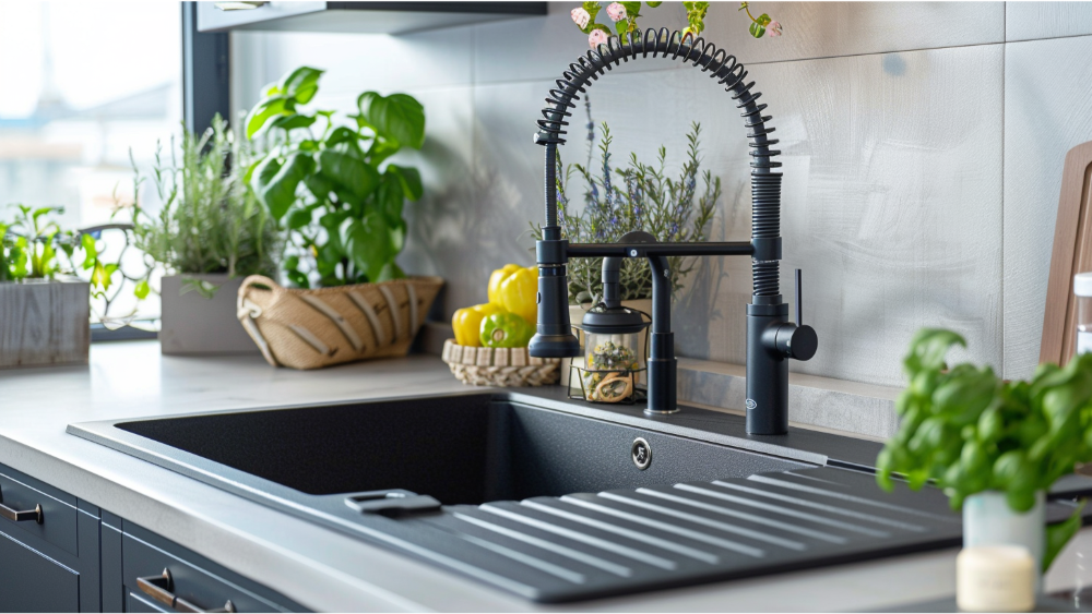 A kitchen sink with upgrades