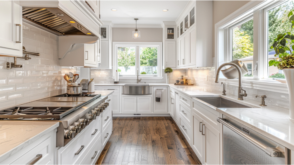 A white kitchen remodel