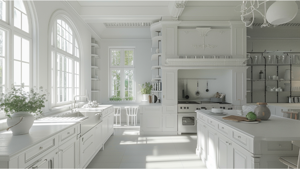 A white kitchen remodel