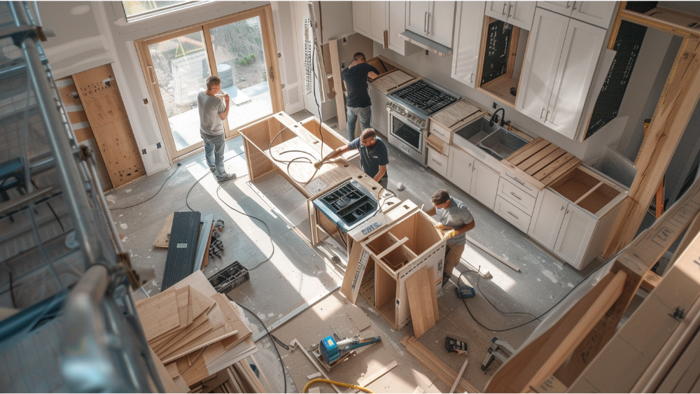 A kitchen remodel