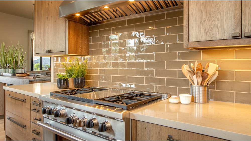 Kitchen tile backsplash