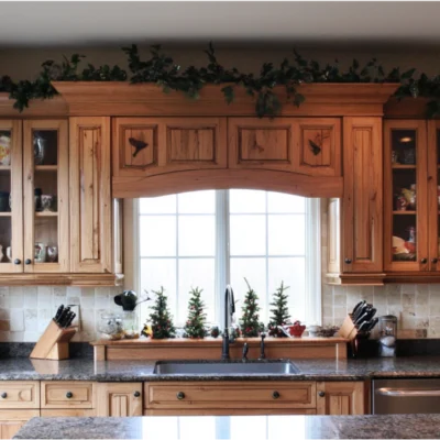 How to decorate top of kitchen cabinets