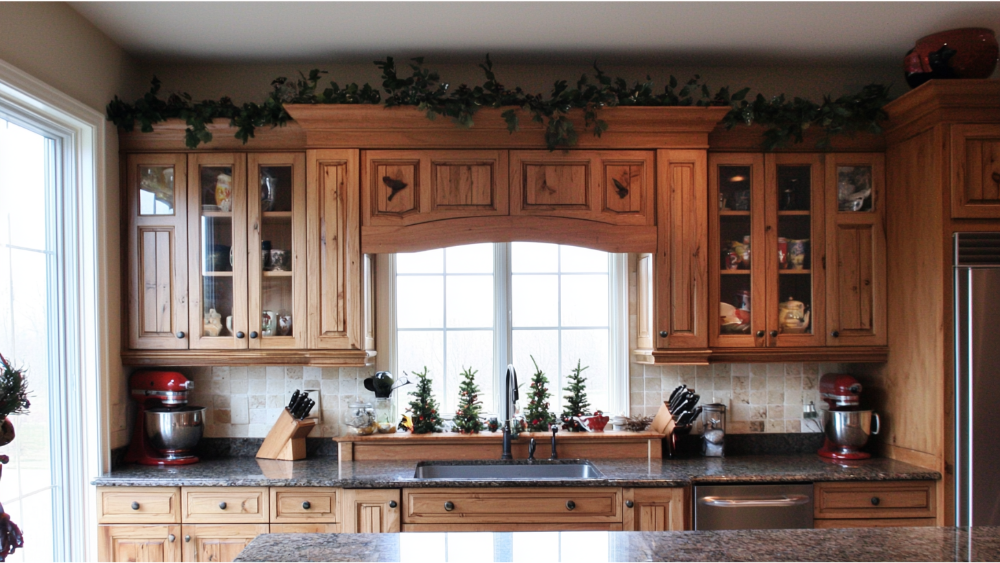 How to decorate top of kitchen cabinets