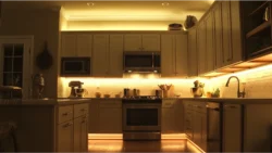 natural or warm light under kitchen cabinets