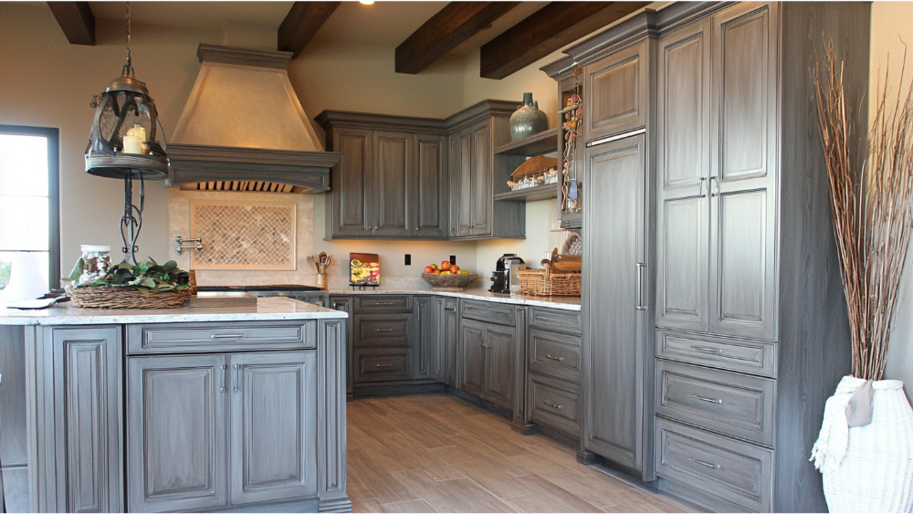 Grey kitchen cabinets