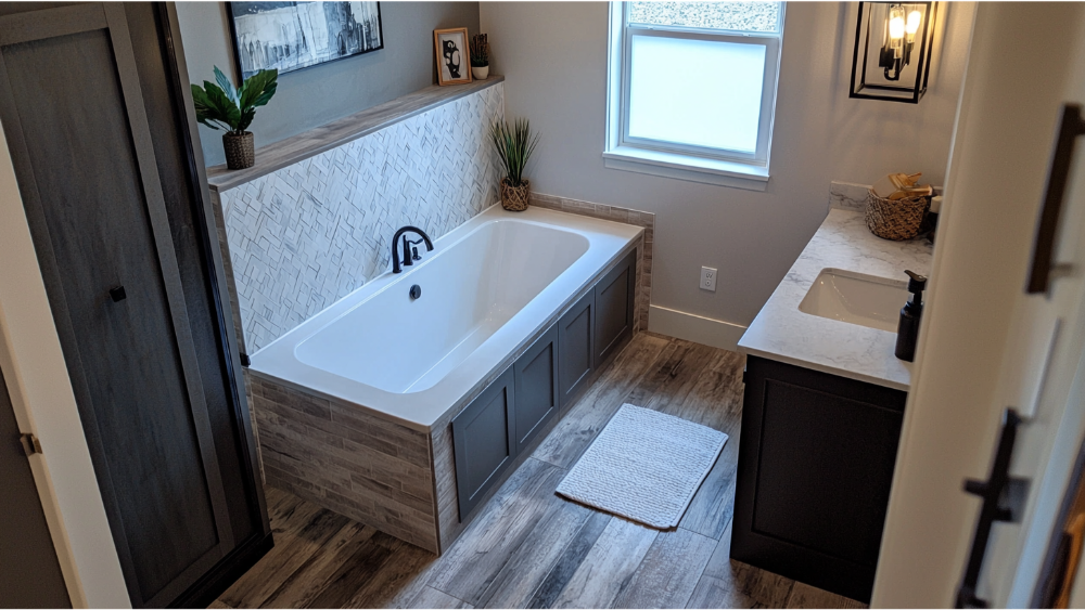 A remodeled bathroom