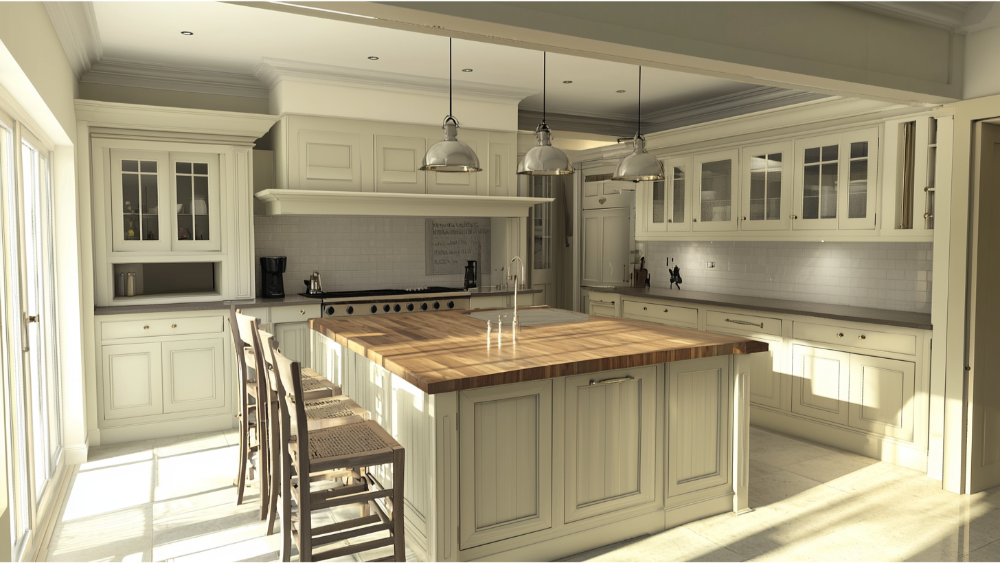 A shaker styled kitchen