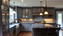 grey kitchen cabinets