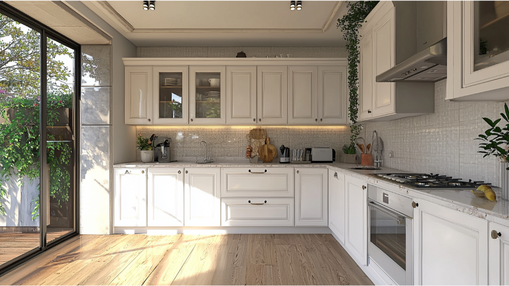 A white styled kitchen