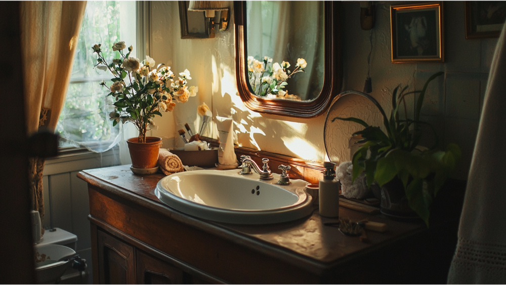 a bathroom vanity