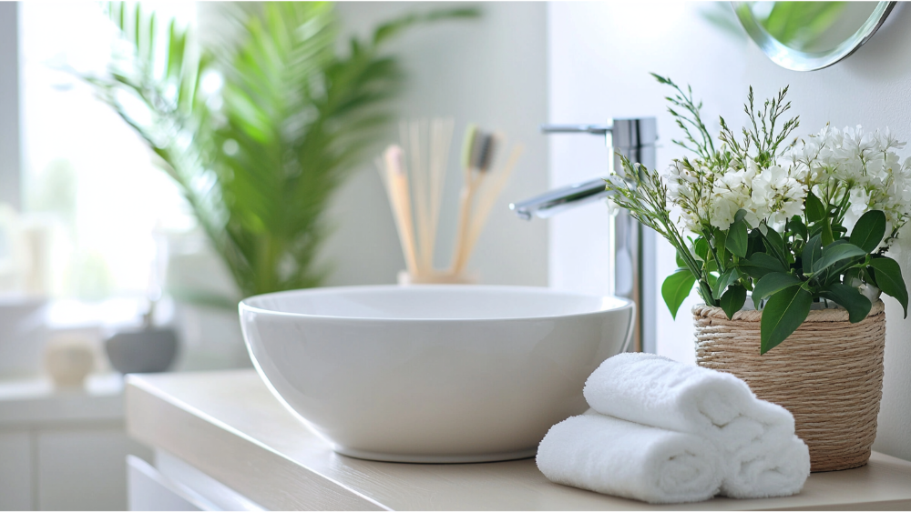 A refreshed bathroom vanity